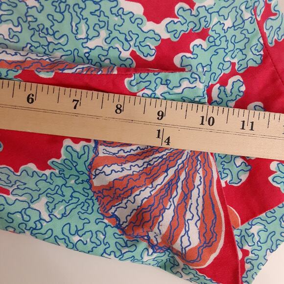 Lilly Pulitzer Avenue Short Coral Seaside Bermuda Short Womens 8 Beach Florida - Picture 9 of 9